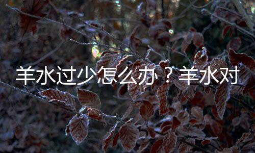 羊水过少怎么办?羊水对胎儿的影响