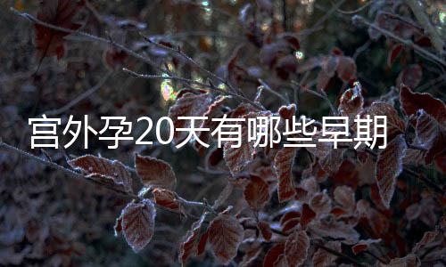宫外孕20天有哪些早期症状？